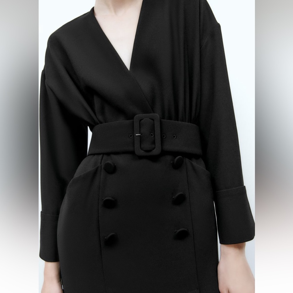Brandnew Zara black belted dress.